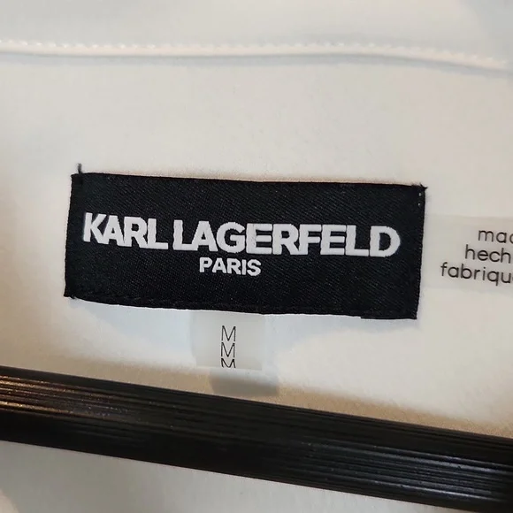 Karl Lagerfeld Colorblock Button-Down Shirt Size Medium - Picture 4 of 12